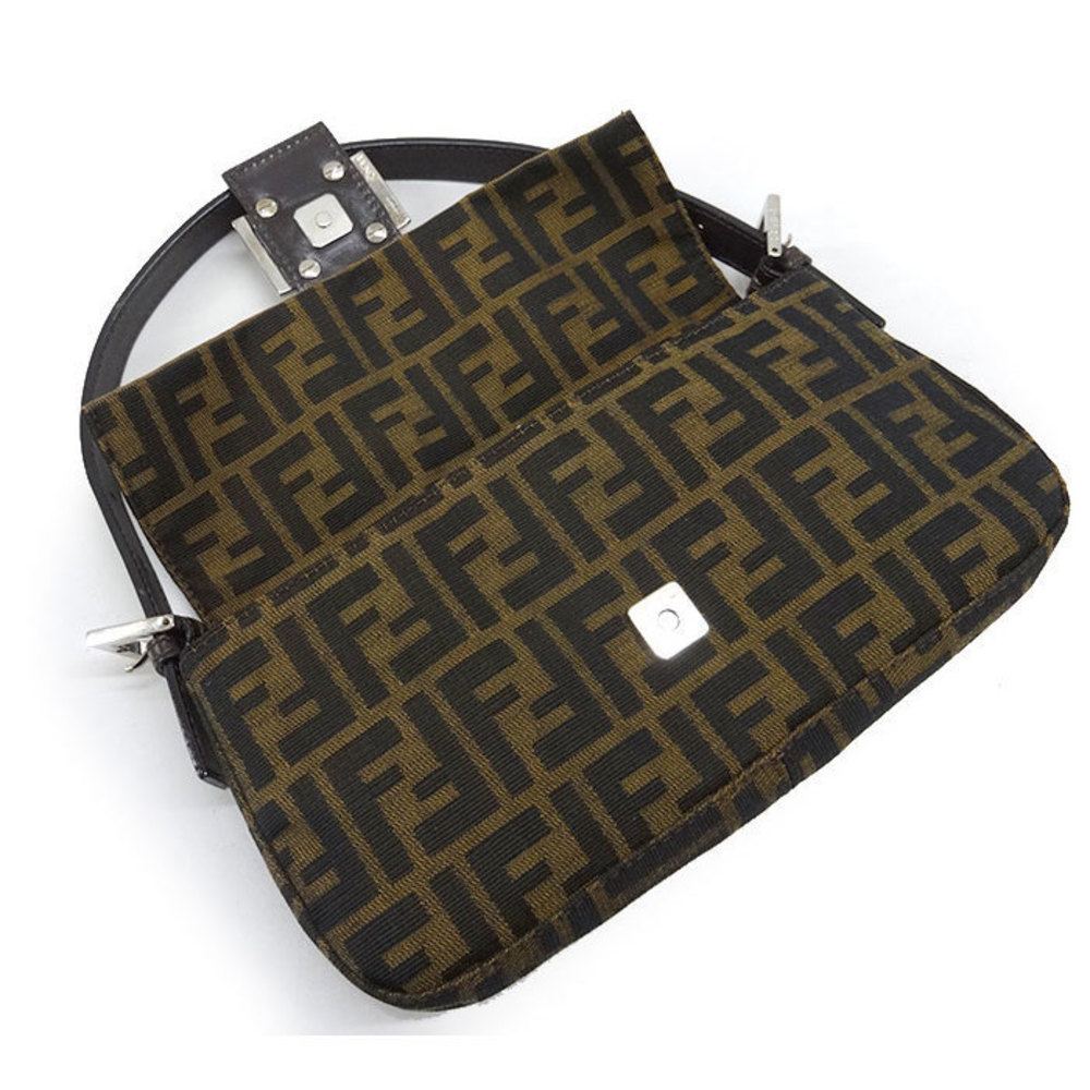 Fendi Zucca Pattern Mamma Bucket Shoulder Bag Brown - Picture 5 of 7